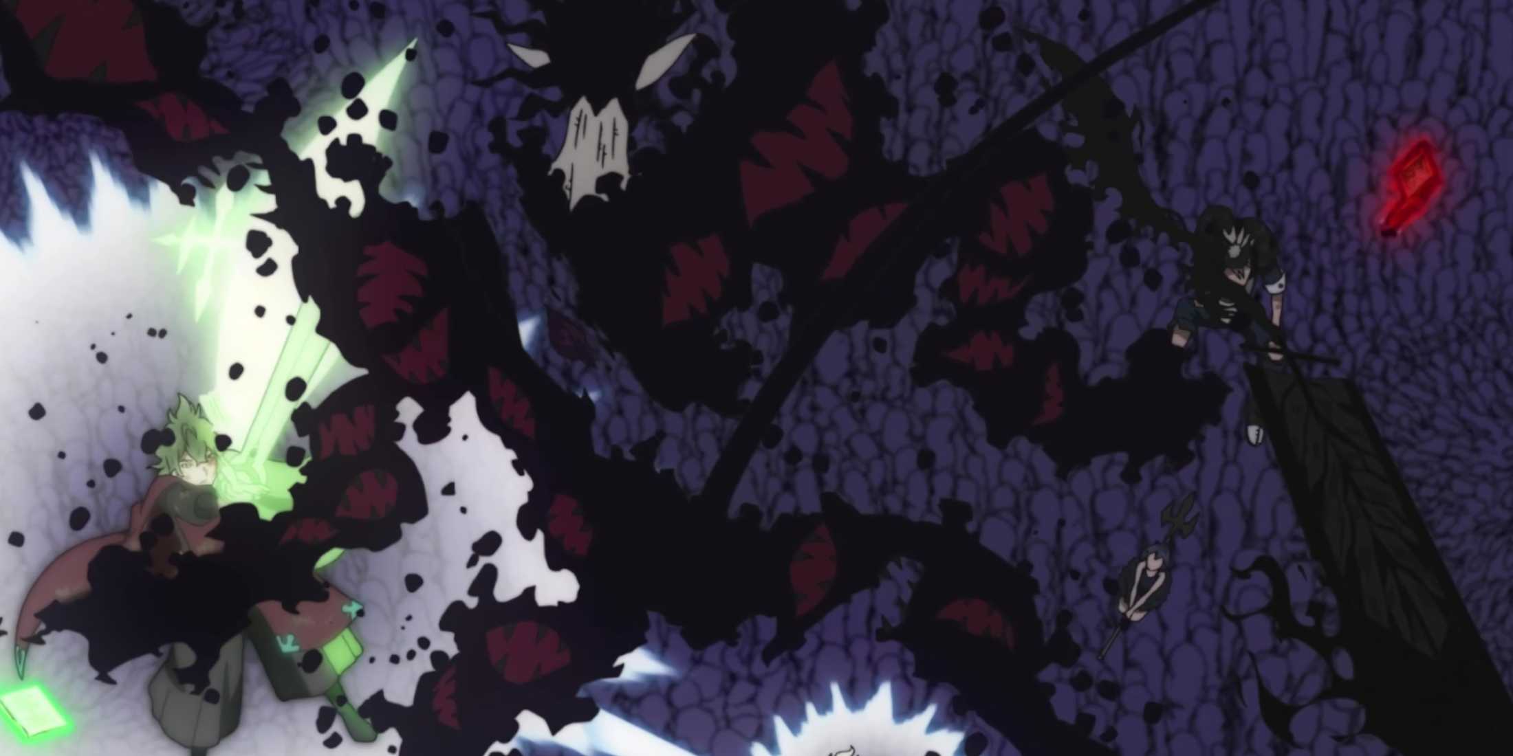 Lucifero begins to disappear after Asta manages to defeat him.
