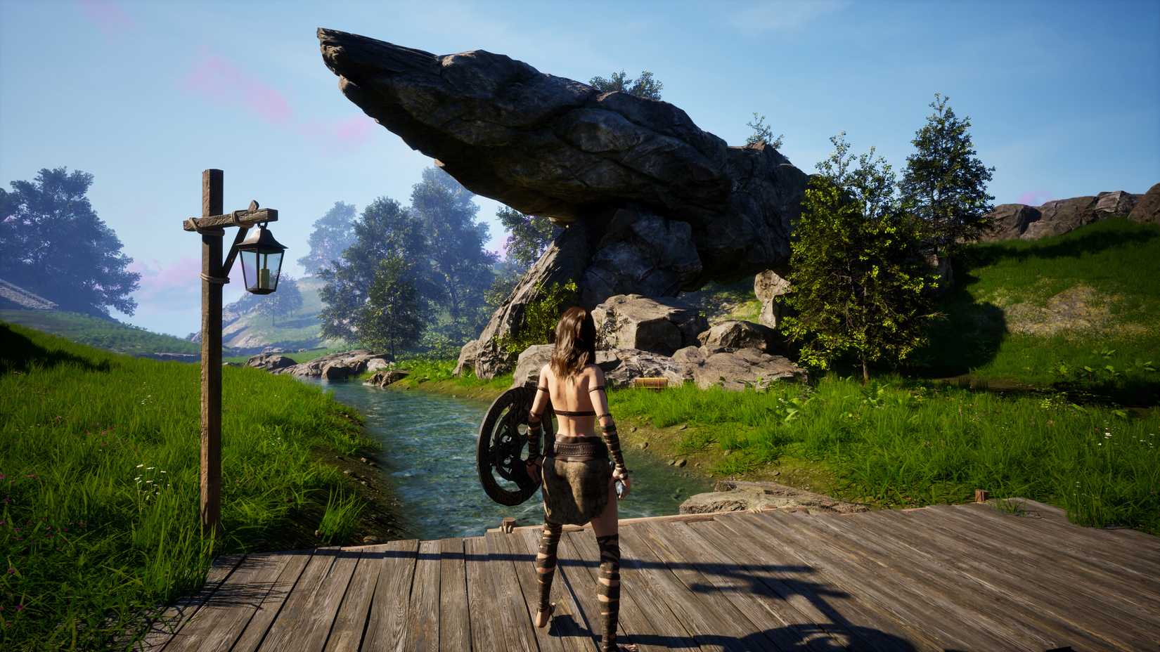Luminary character equipped with armor