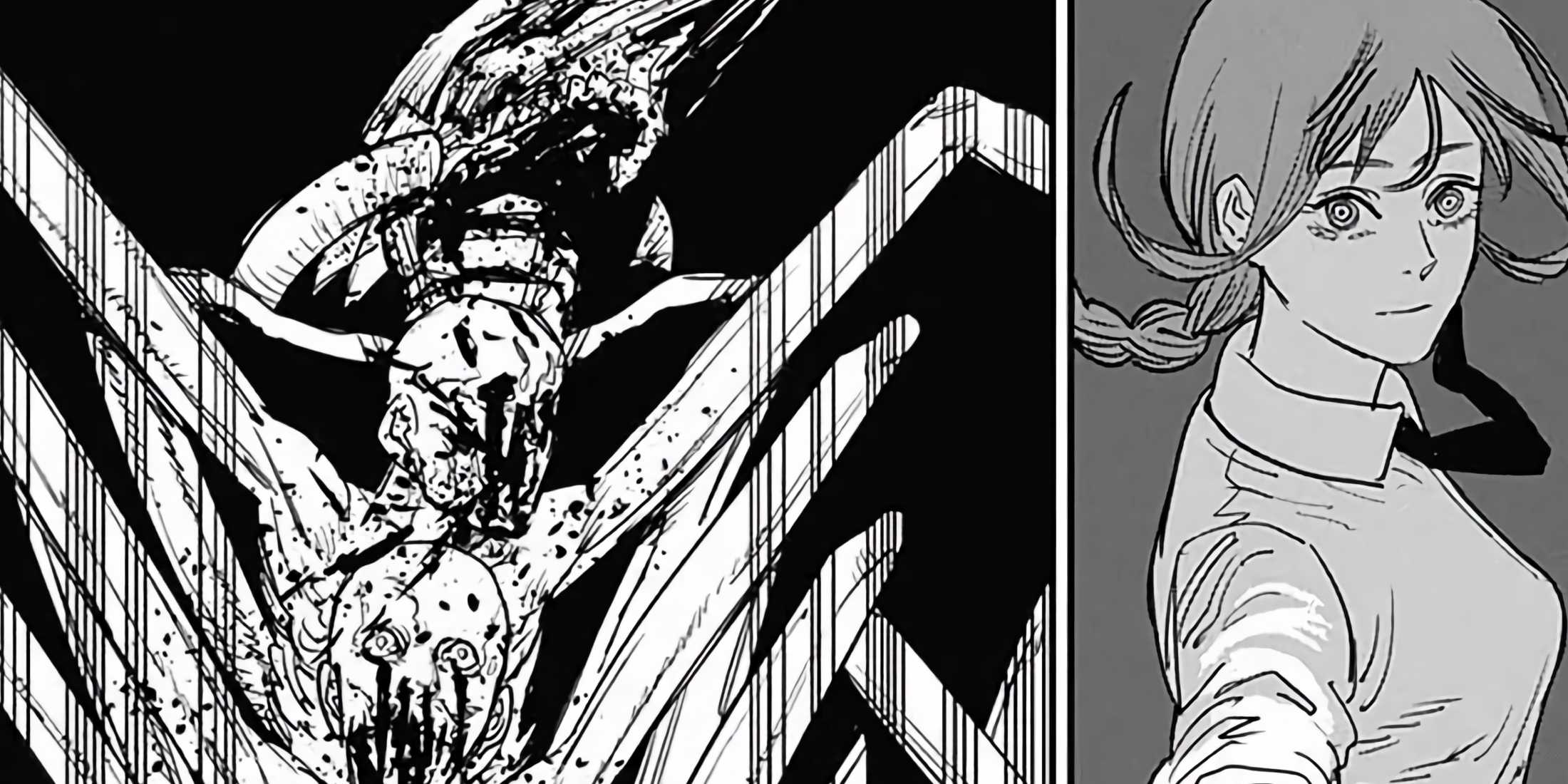 Makima attacks the Darkness Devil so it becomes scared and allows them to leave.