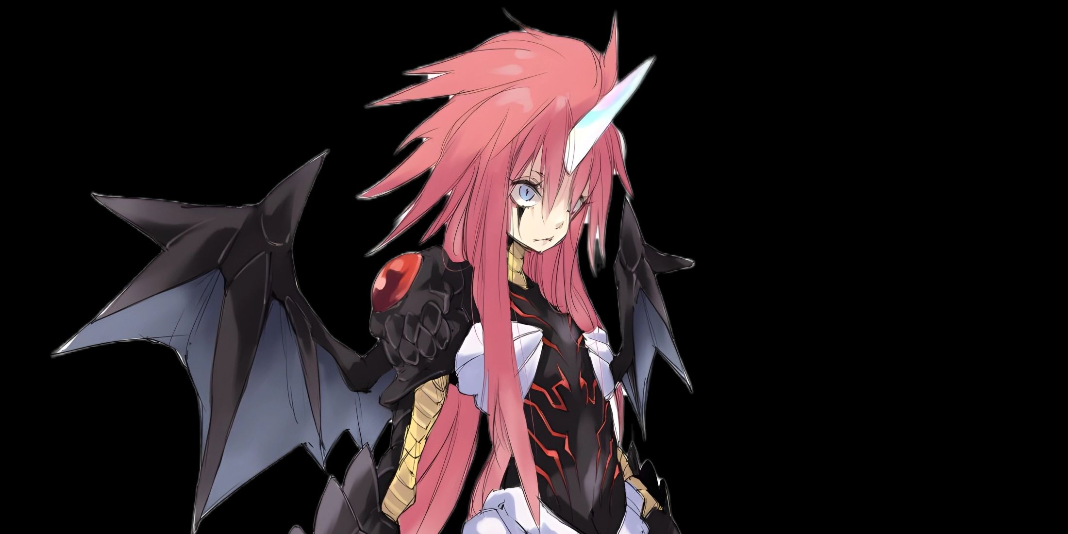 Millim in full draconic form, showing her draconian features.