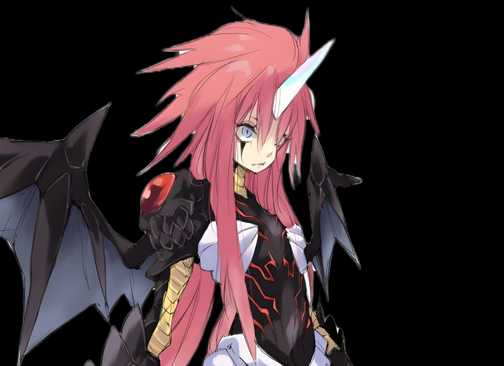 Millim in full draconic form, showing her draconian features.