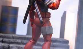 mondo deadpool figure - deadpool pistol pose