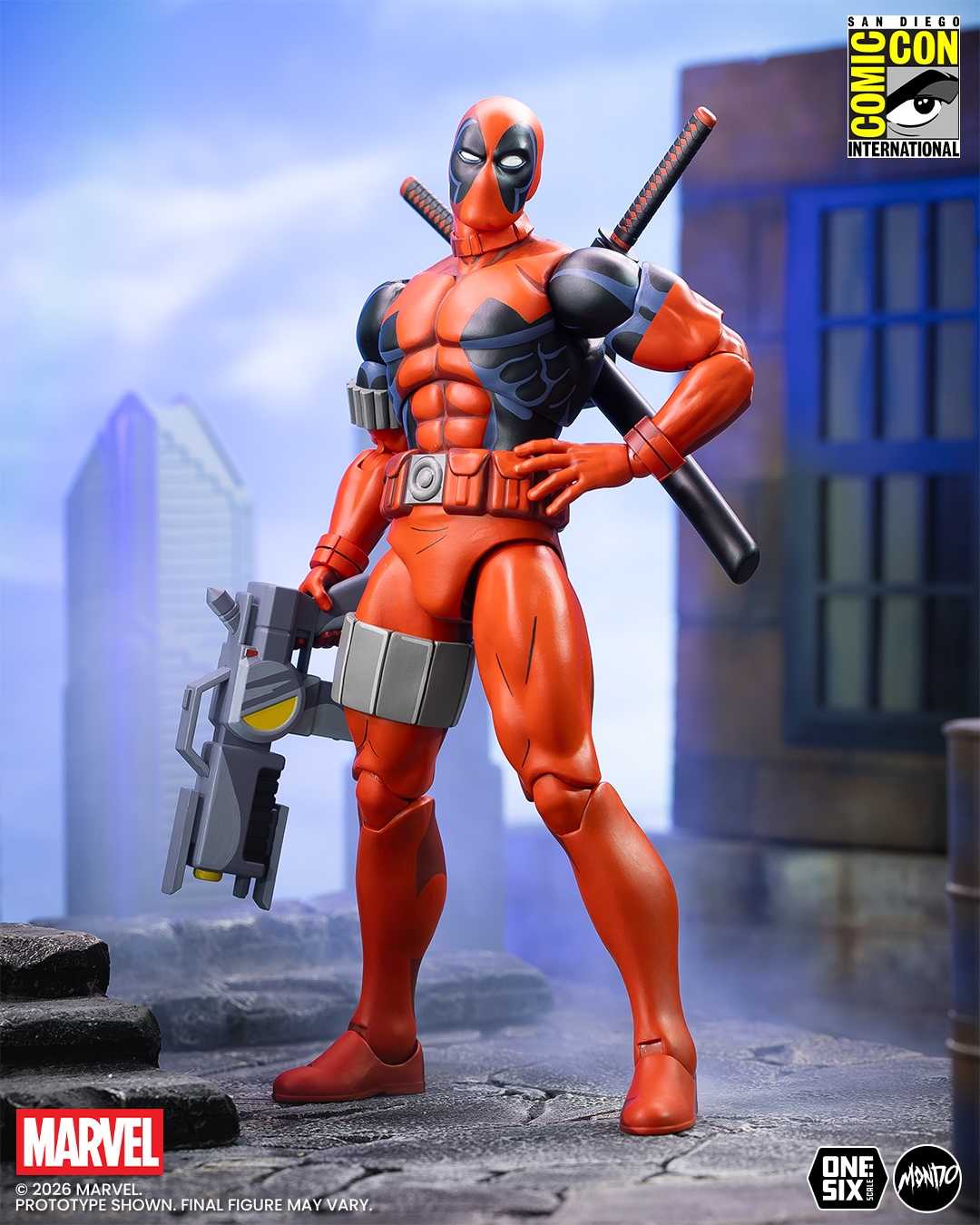 mondo deadpool figure - deadpool winking face