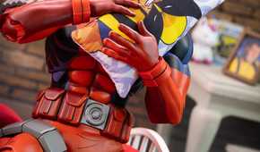 mondo deadpool figure - wolverine pillow