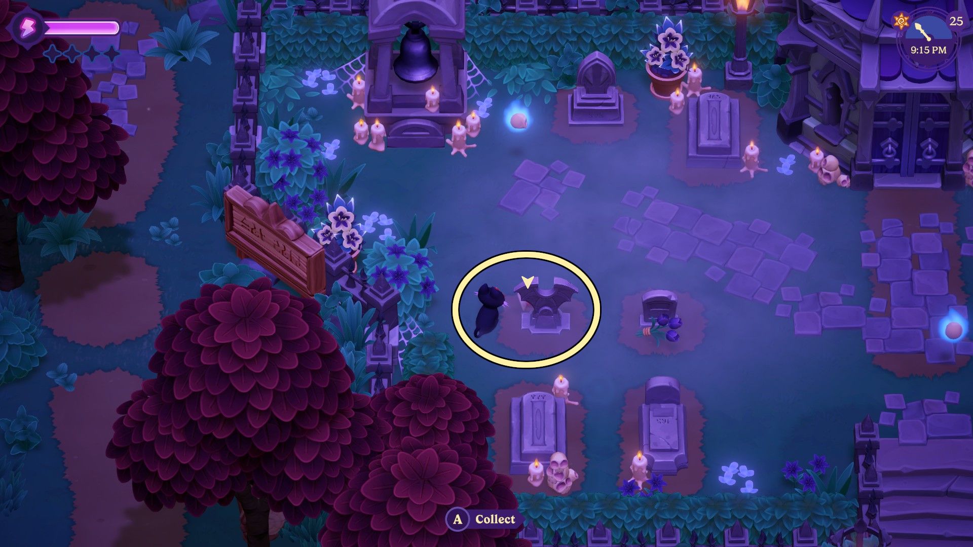 Clue #2 on the ground in Ambrosia Graveyard in Moonlight Peaks.