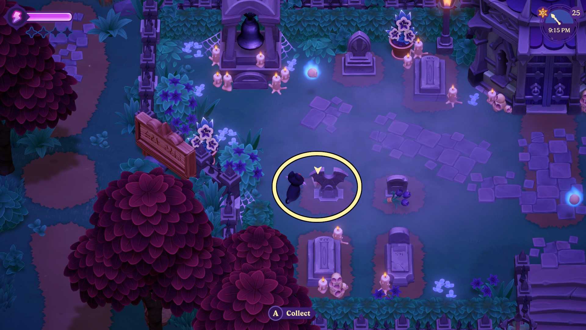 Clue #2 on the ground in Ambrosia Graveyard in Moonlight Peaks.