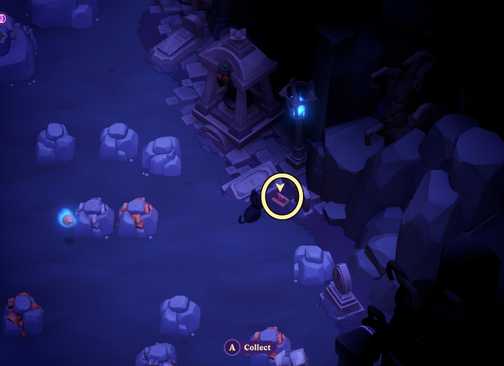 Clue #4 inside the Cave of Echoes in Moonlight Peaks.