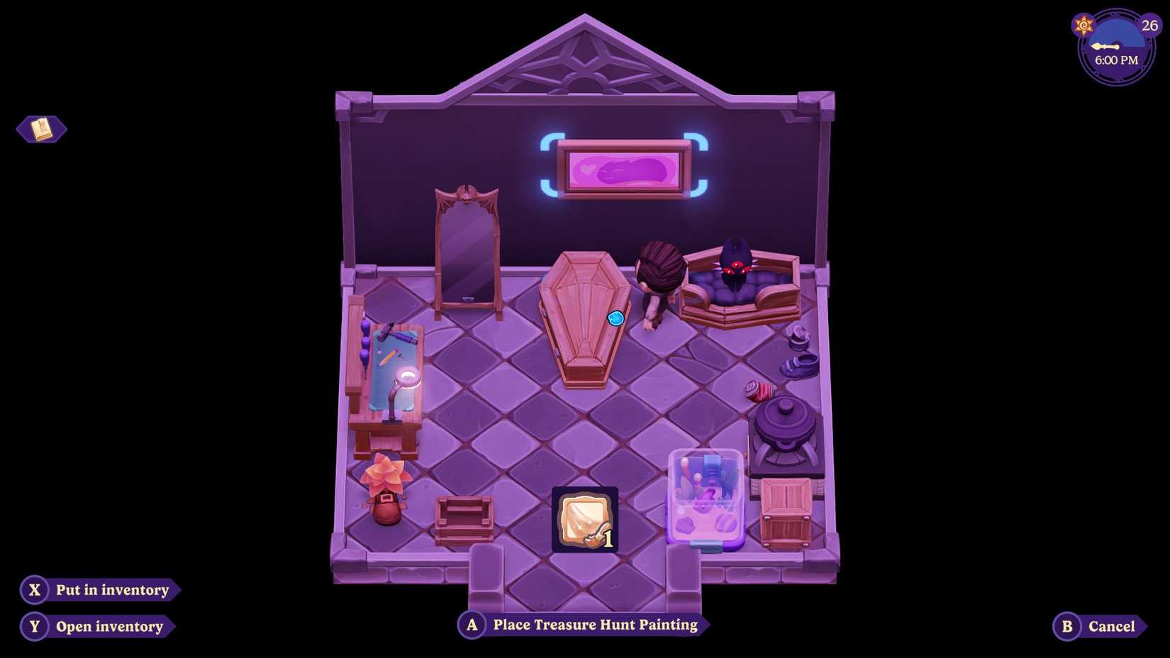 Placing a Treasure Hunt Painting in Moonlight Peaks.