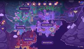 Webb of Wonders on the map in Moonlight Peaks.