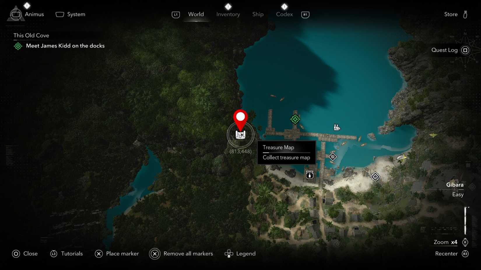 Nassau Treasure Map Location AC Black Flag Resynced