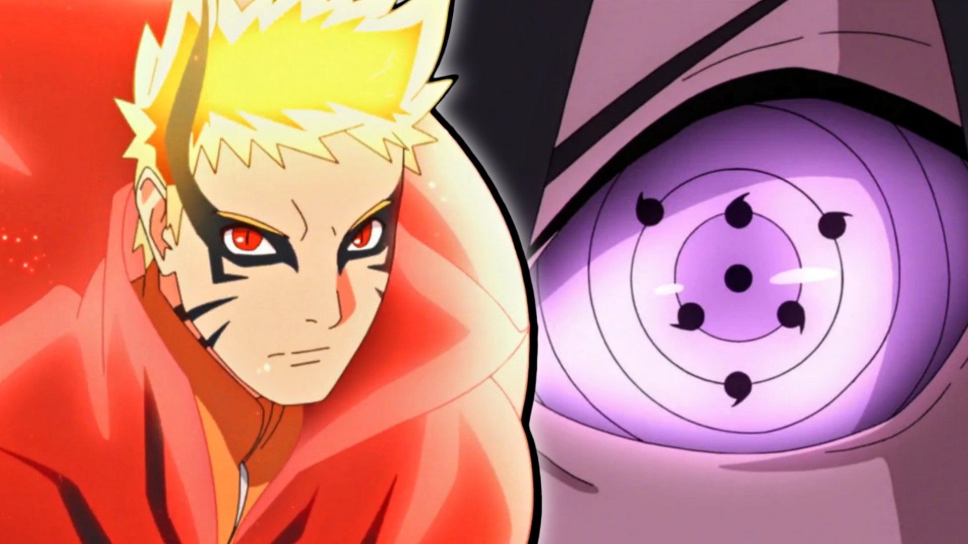 Image of Naruto Uzumaki next to the strongest Kekkei Genkai, Rinnegan