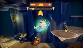 norush tower edition unicorn character using a power-up.
