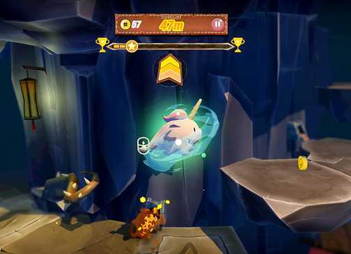 norush tower edition unicorn character using a power-up.