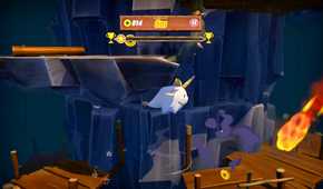 norush tower edition unicorn character performing a double-jump.