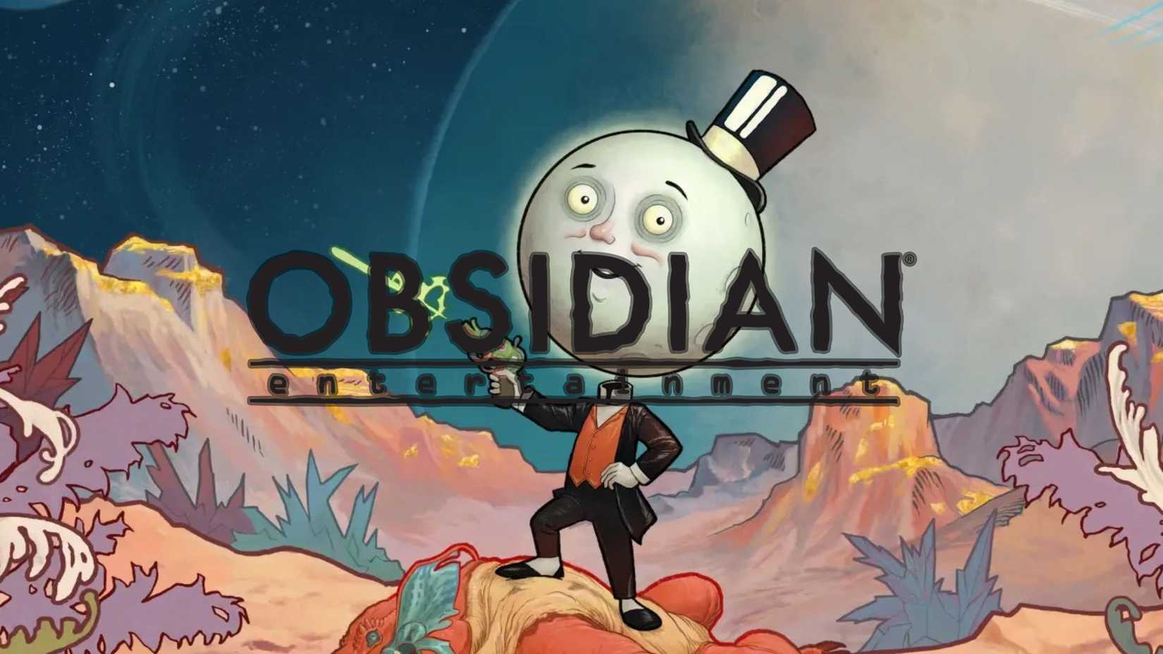 obsidian entertainment logo with outer world 2 backdrop