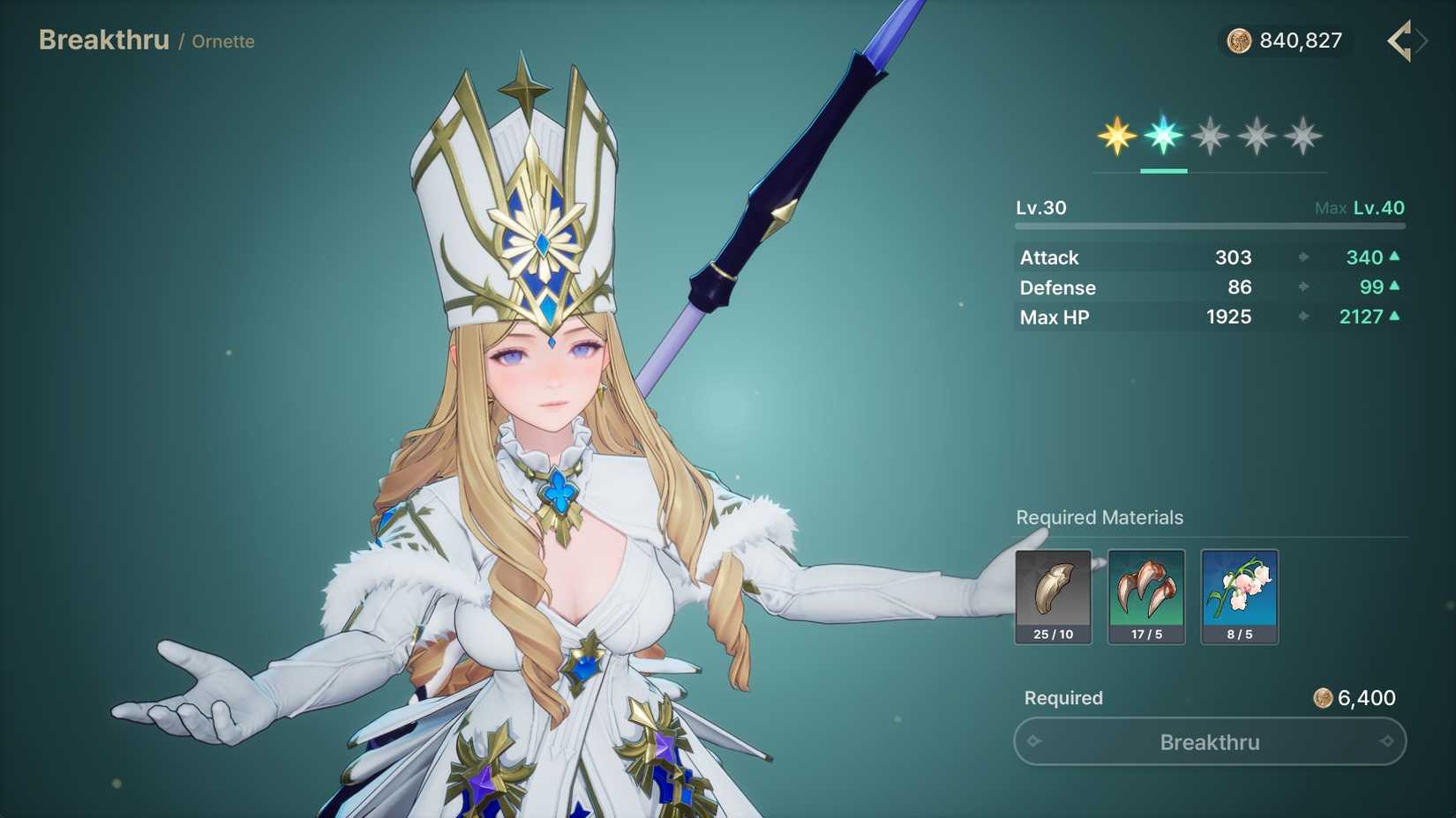 Ornette Breakthrough Requirements - Dragonsword Awakening