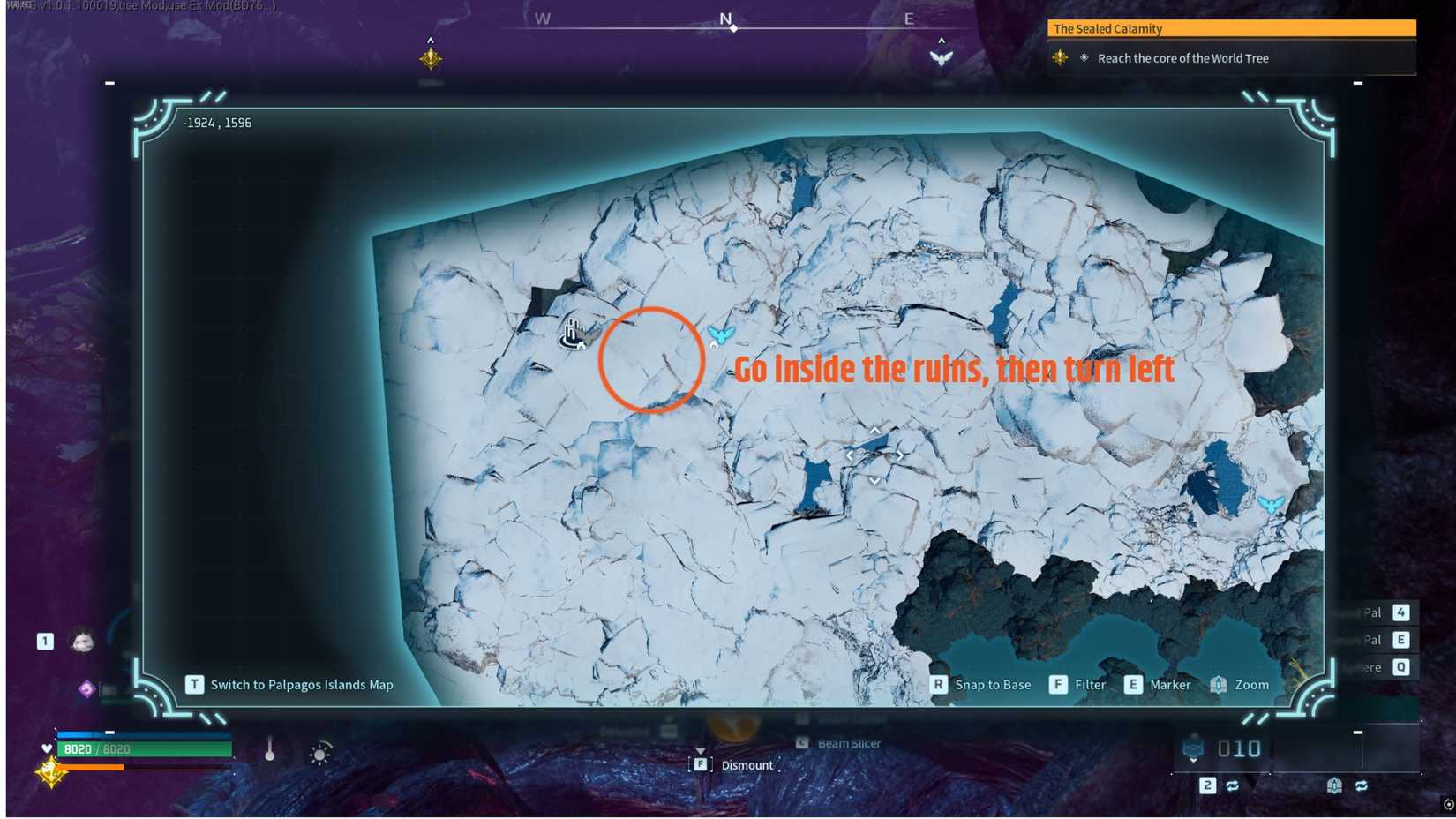 Palworld World Tree Holy Water cave location