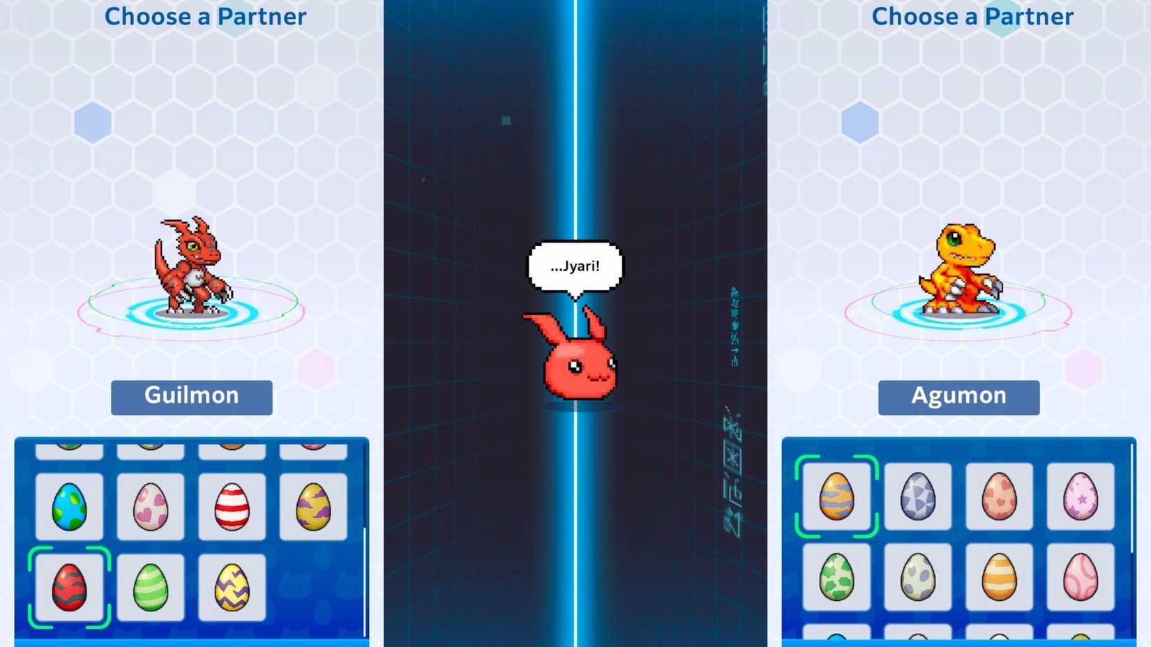 Choosing a starter in Digimon UP is a difficult choice