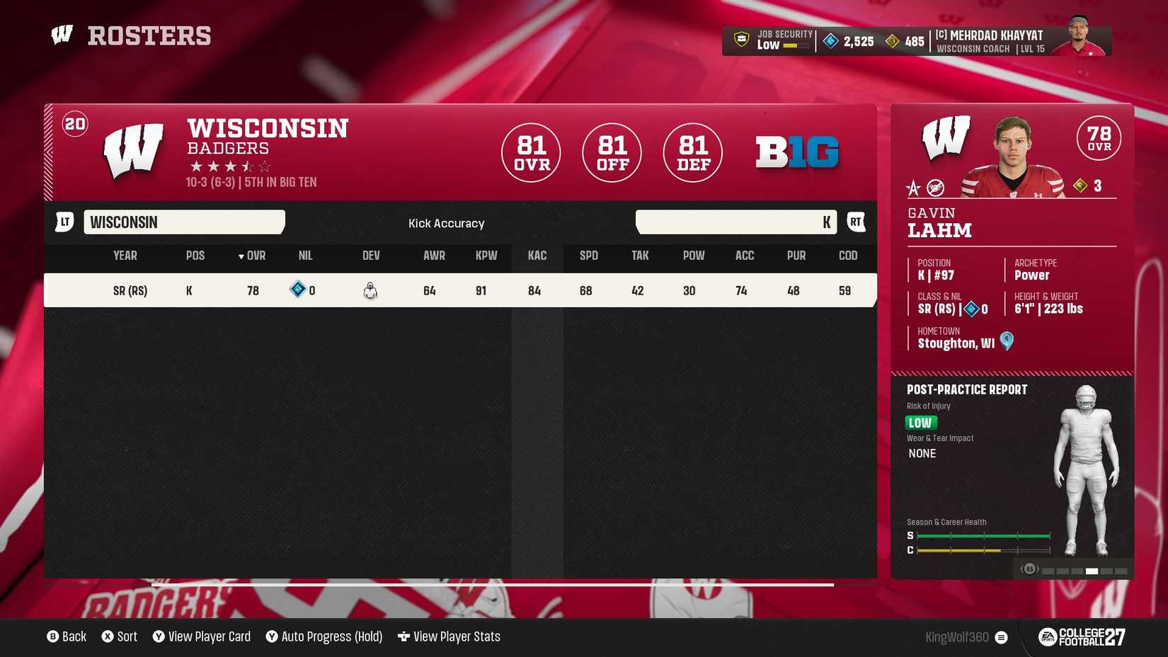 Player Stats 2 - College Football 27