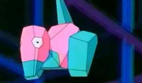 Porygon floating inside the virtual space in which he lived.