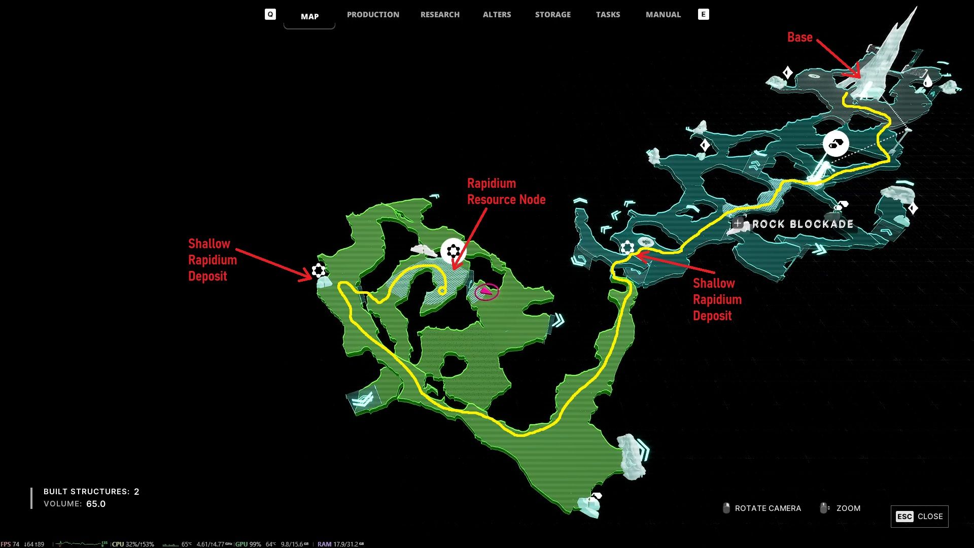 Rapidium Locations - The Alters Last Variable