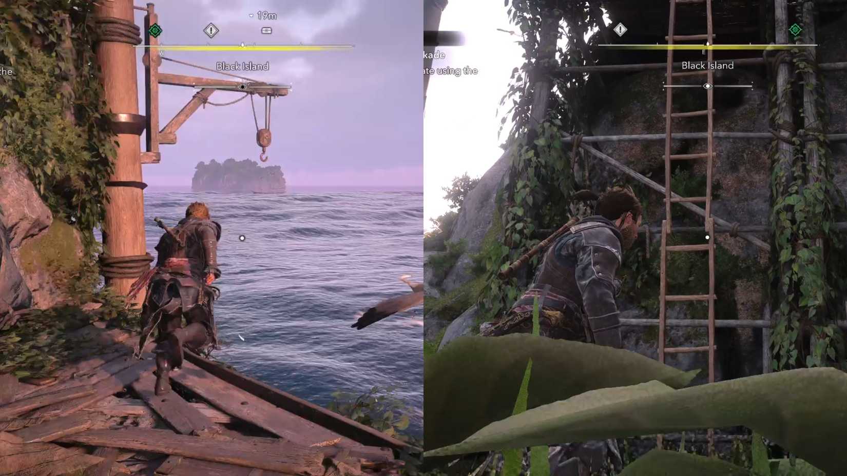 Captain Morgan's redingoat outfit AC resynced to reach the chest with the black flag