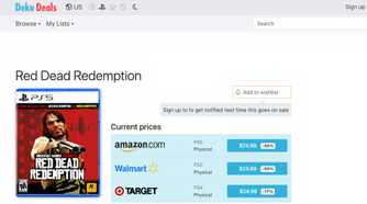 deku deal best ps5 disc prices for red dead redemption.