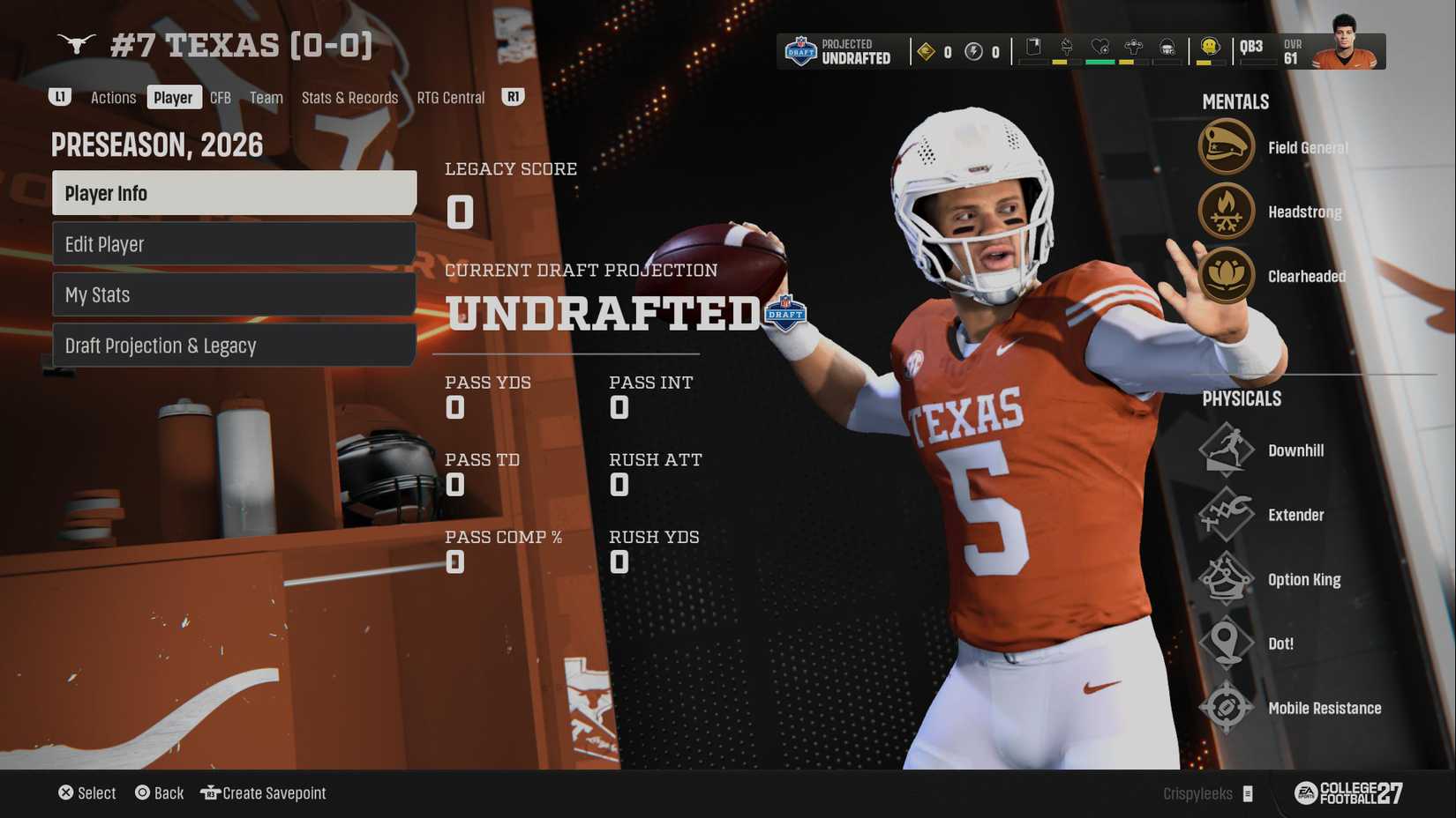 redshirting in college football 27 rtg