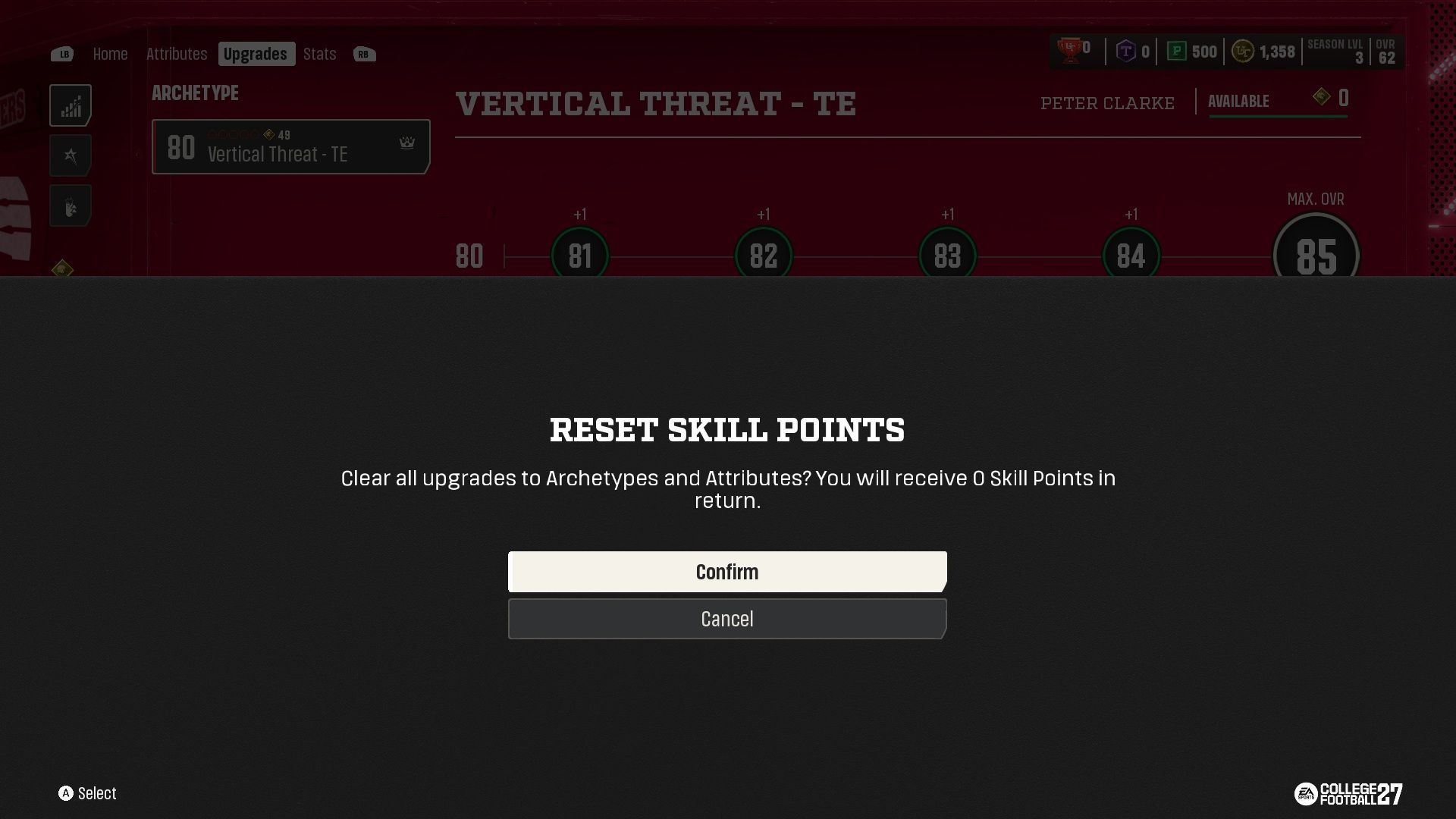 How to Respec Skill Points in College Football 27