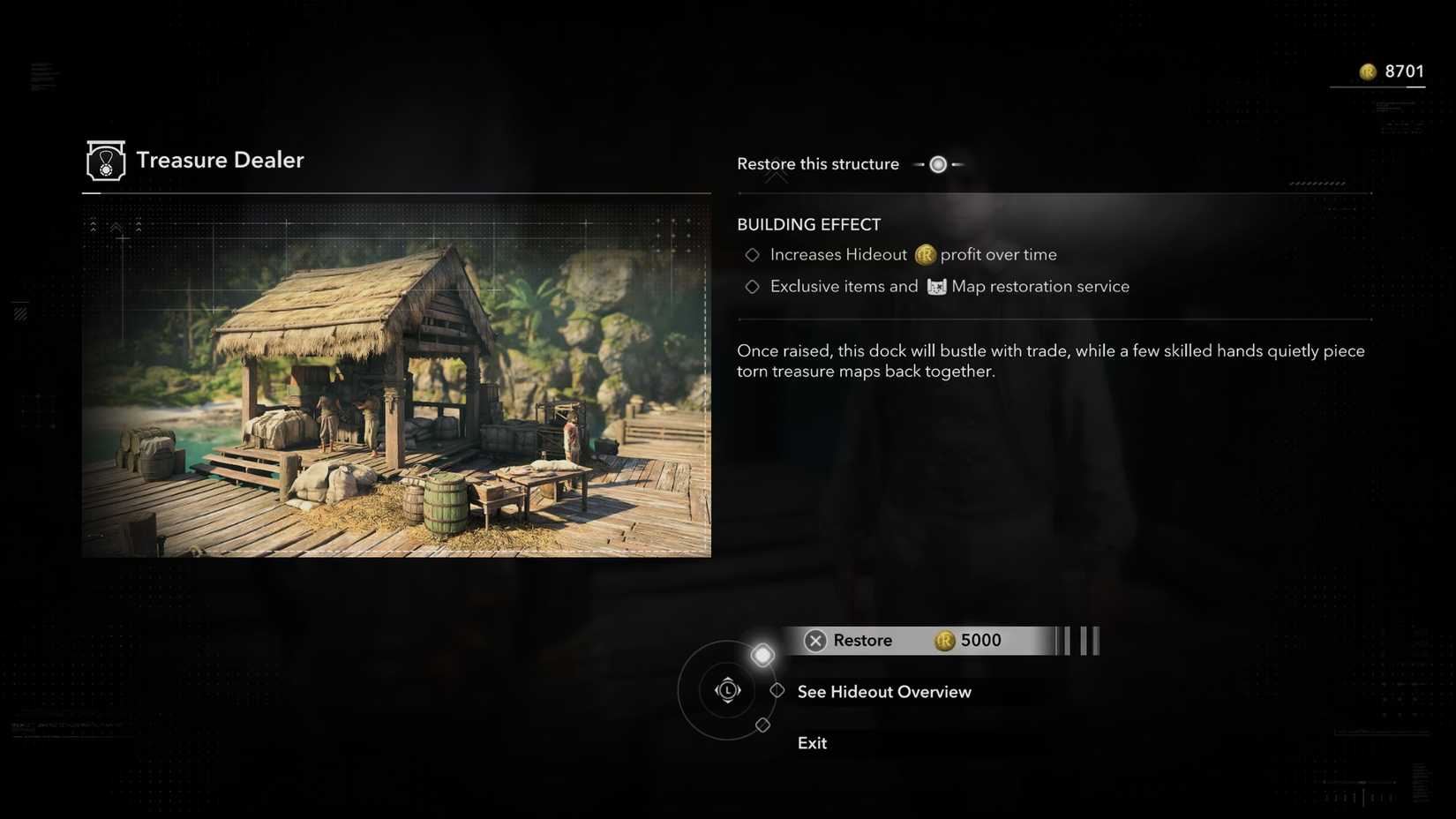 Restore Treasure  Dealer Shade and Shadow Robes Outfit AC Black Flag Resynced