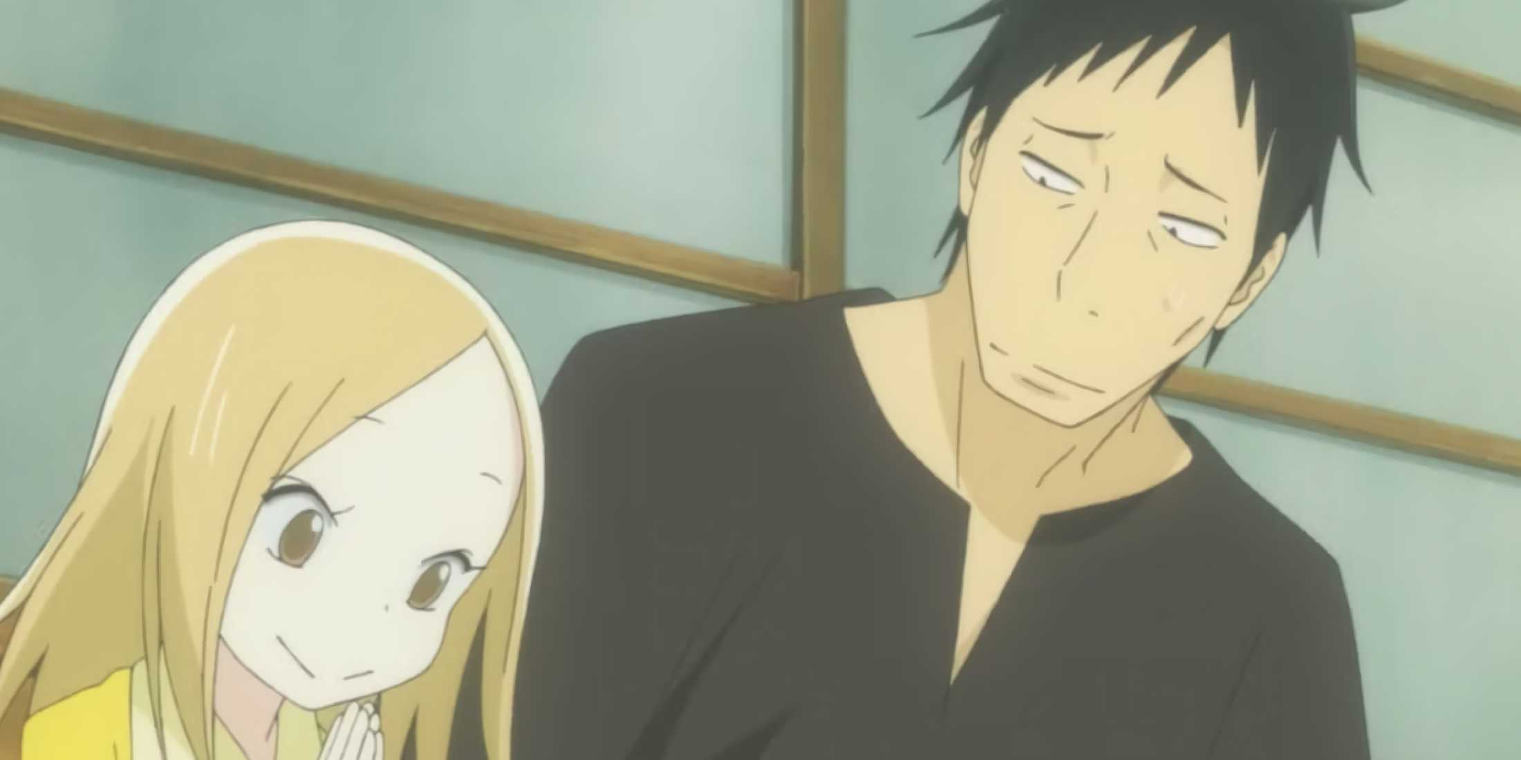 Rin and Daikichi are ready to eat together.