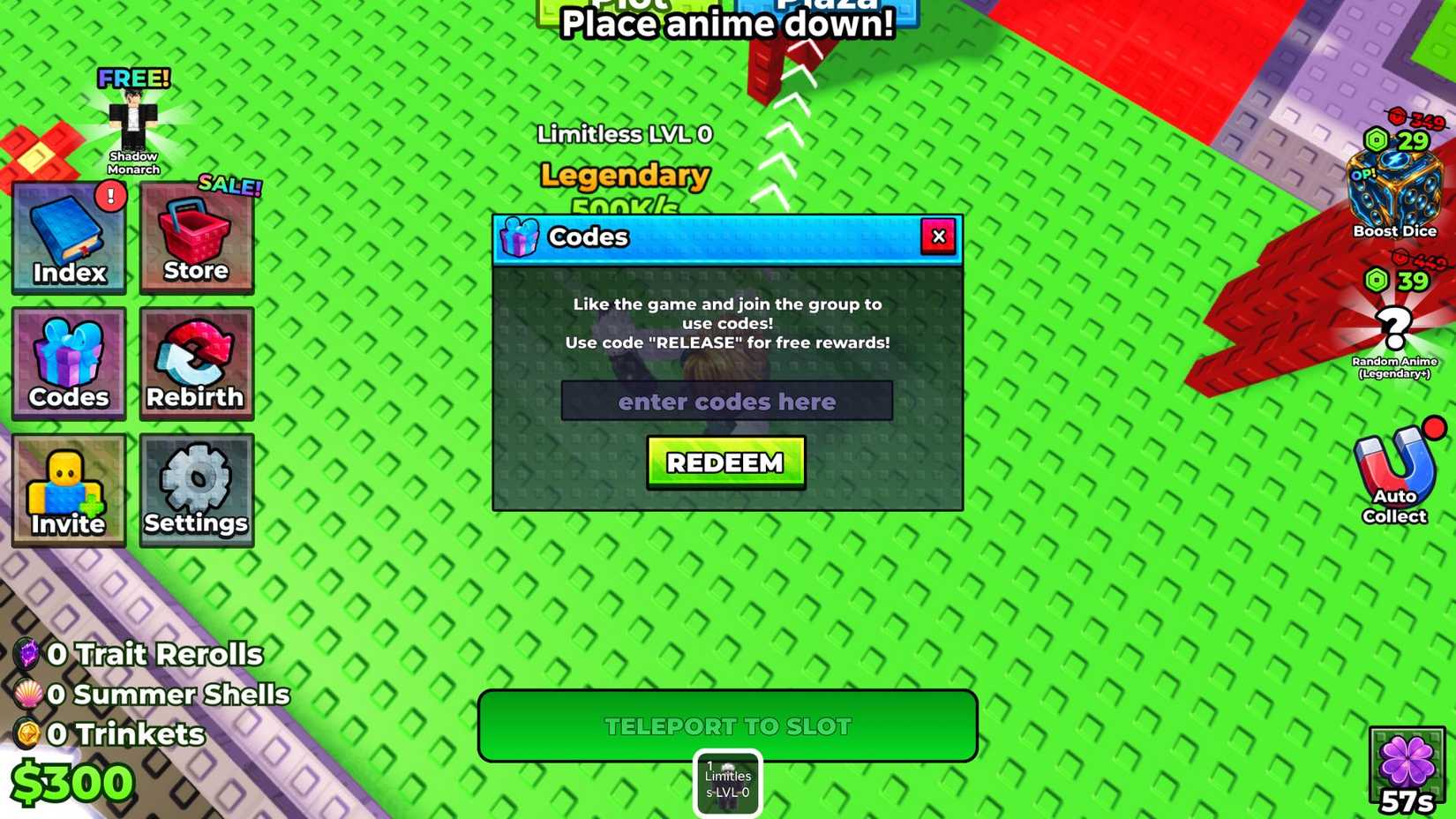 Roll Anime Codes