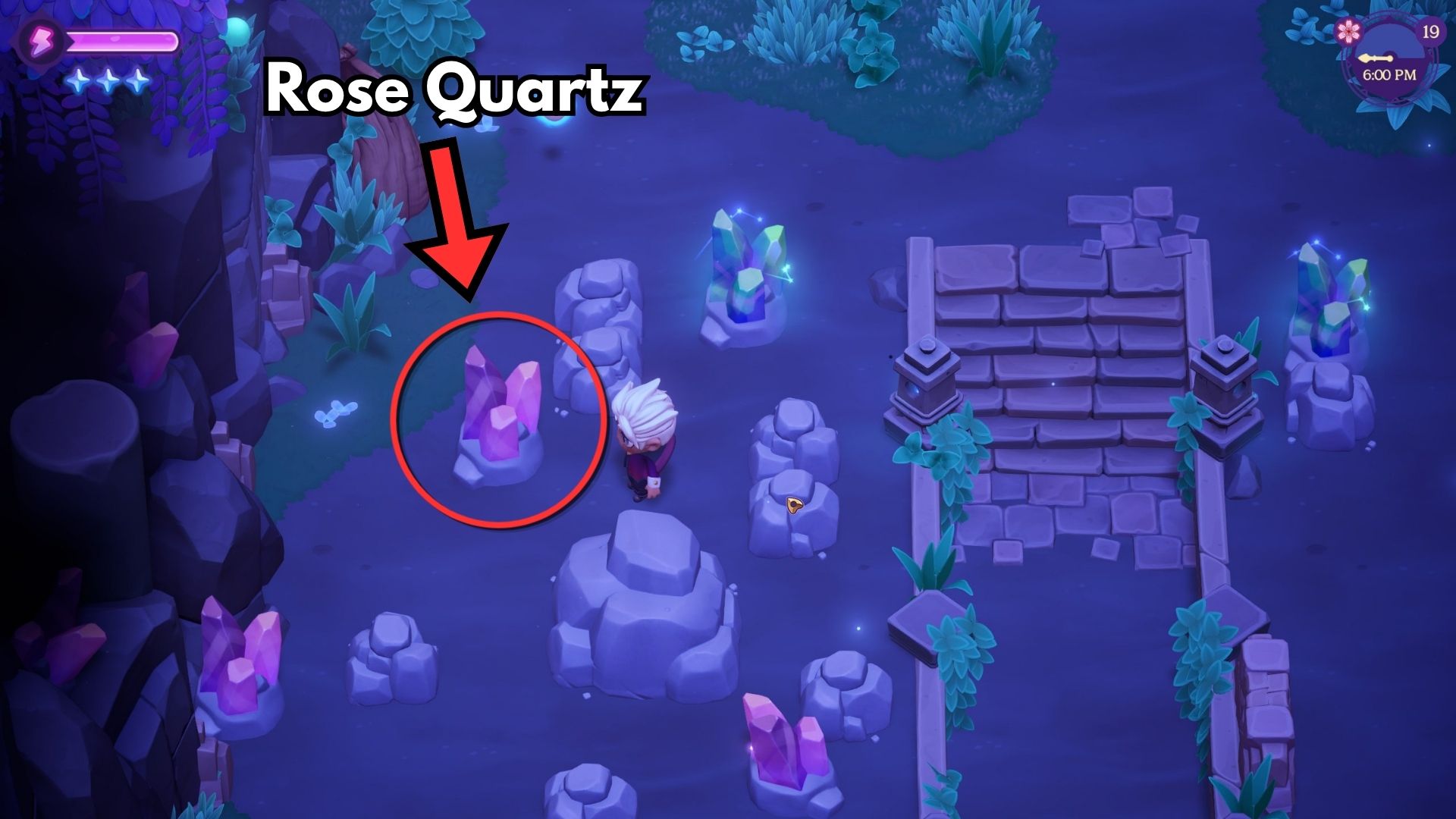 rose quartz location moonlight peaks