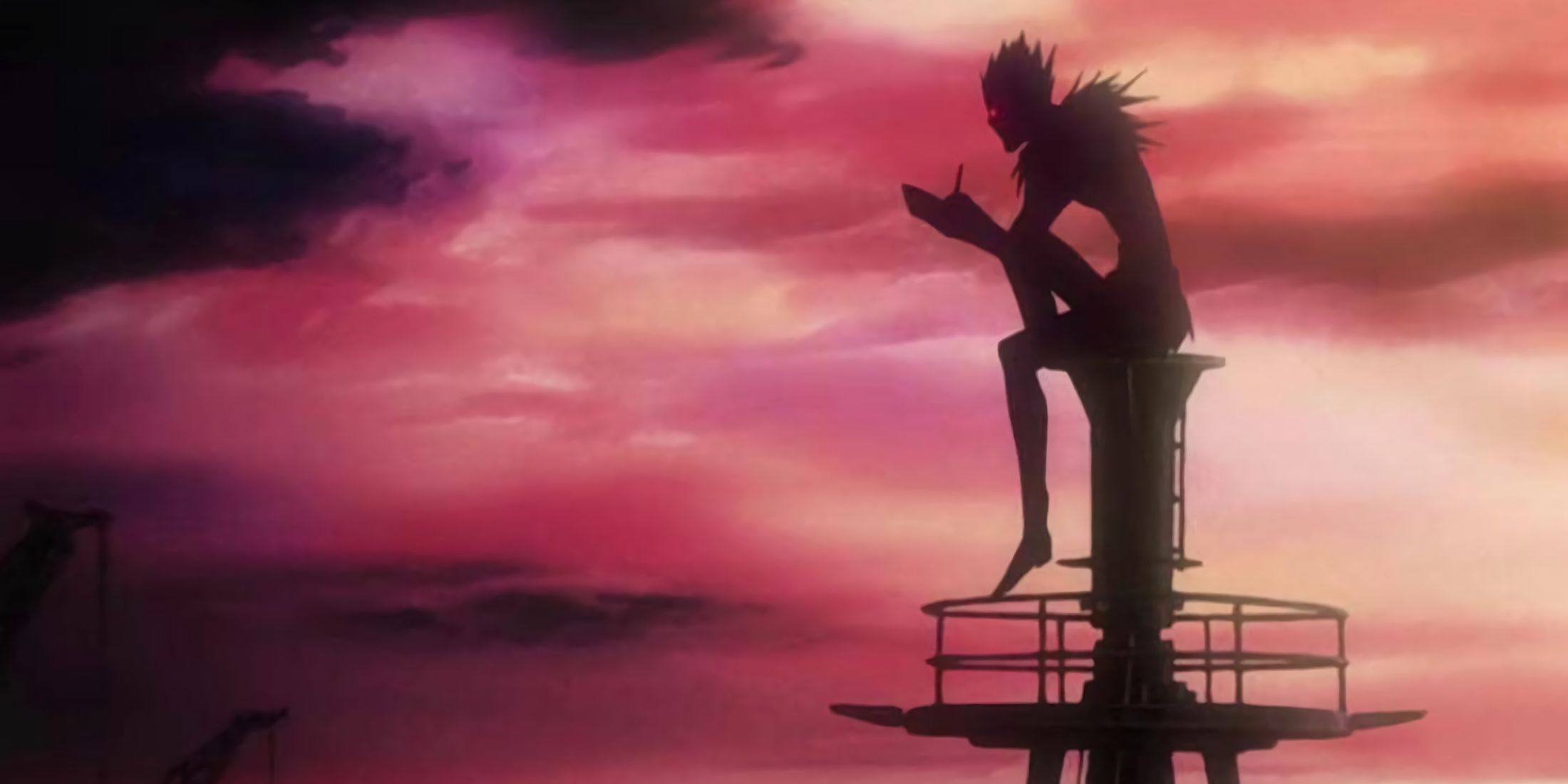 Ryuk writes Light's name in the hero's final moments.