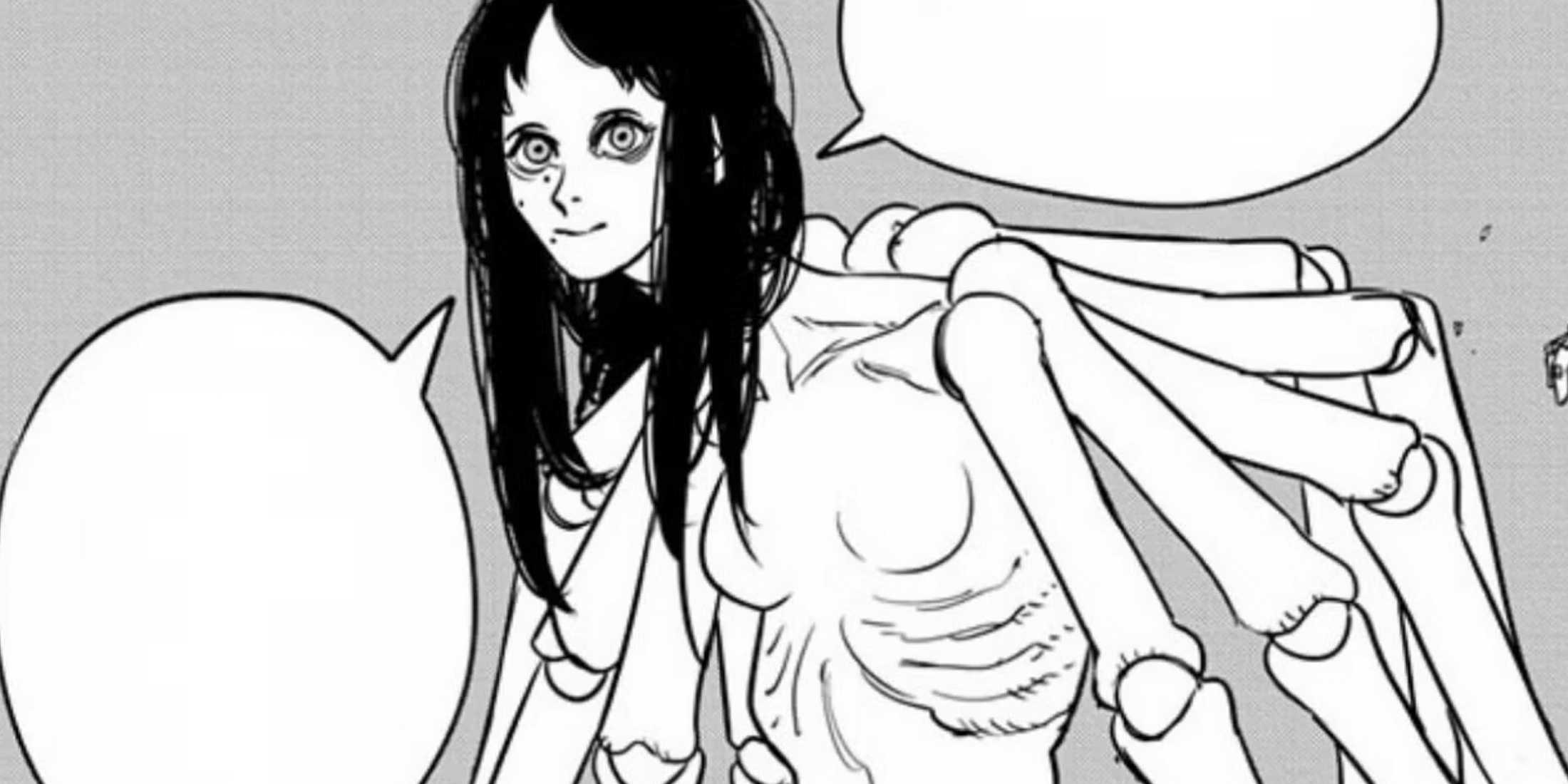 Santa Claus reveals her body made of doll parts.