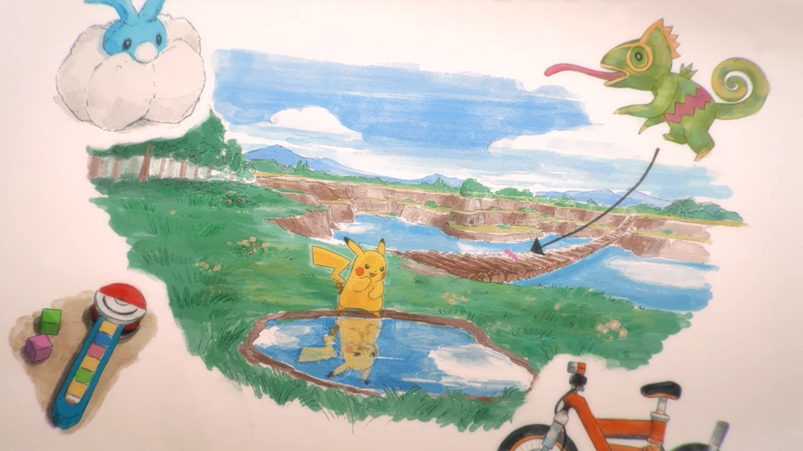 Screenshots of the Pokemon Winds and Waves trailer