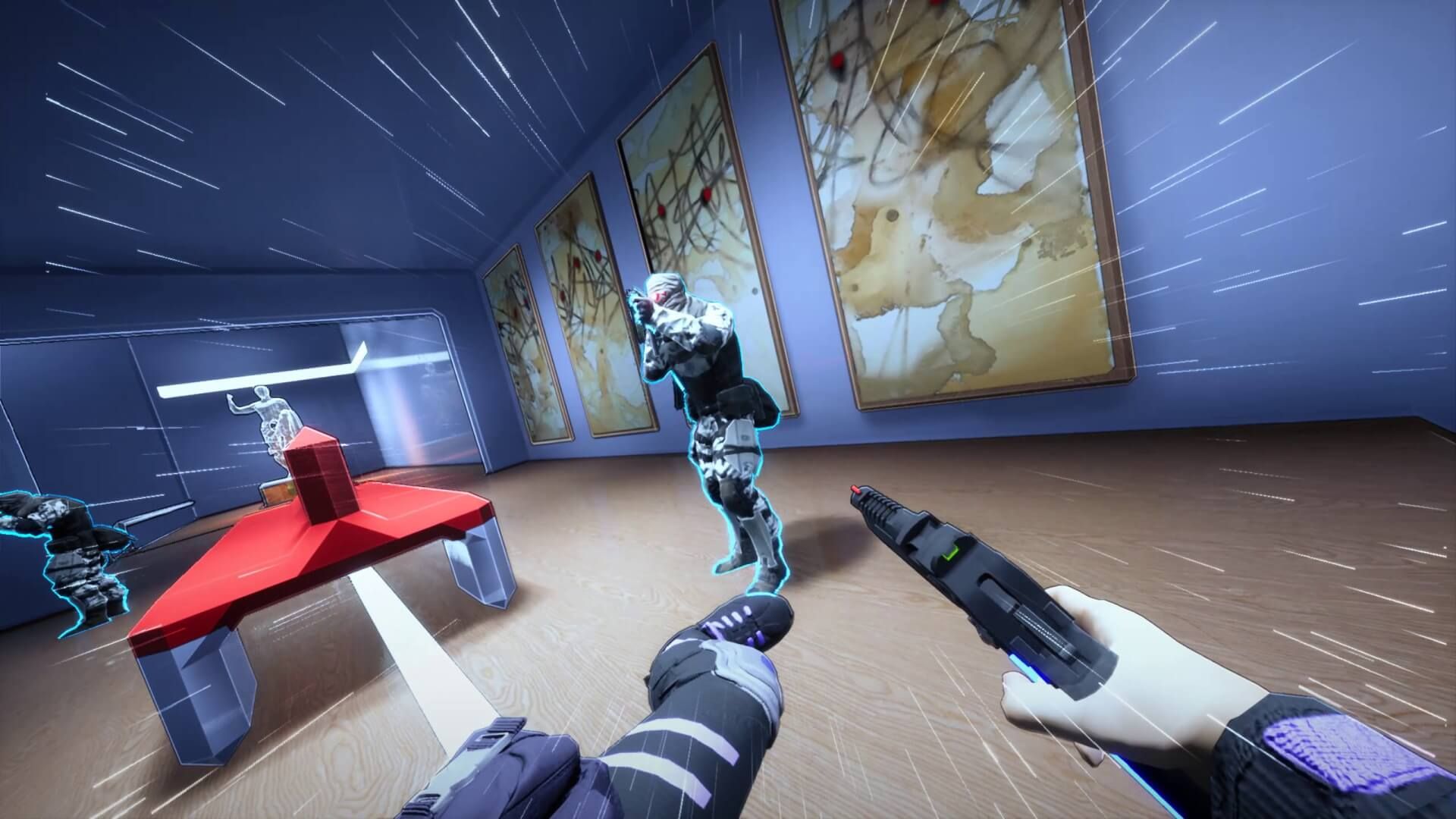 avskurna stål glider mot fienden under radar fps-spel perfekt