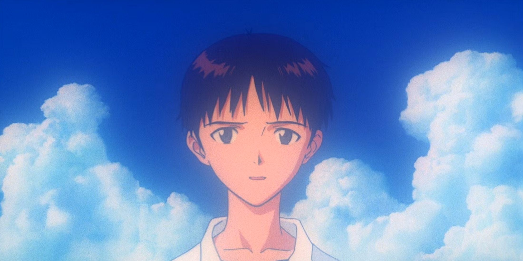 Shinji looking confused while speaking about his trauma.