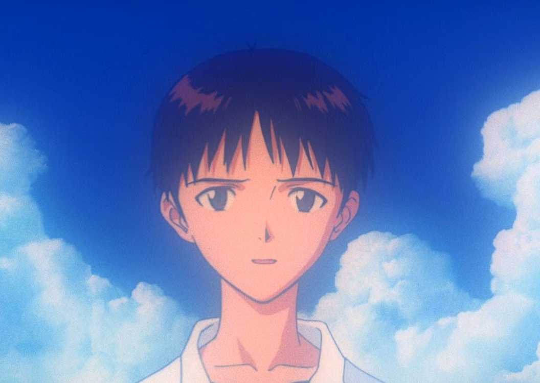 Shinji looking confused while speaking about his trauma.
