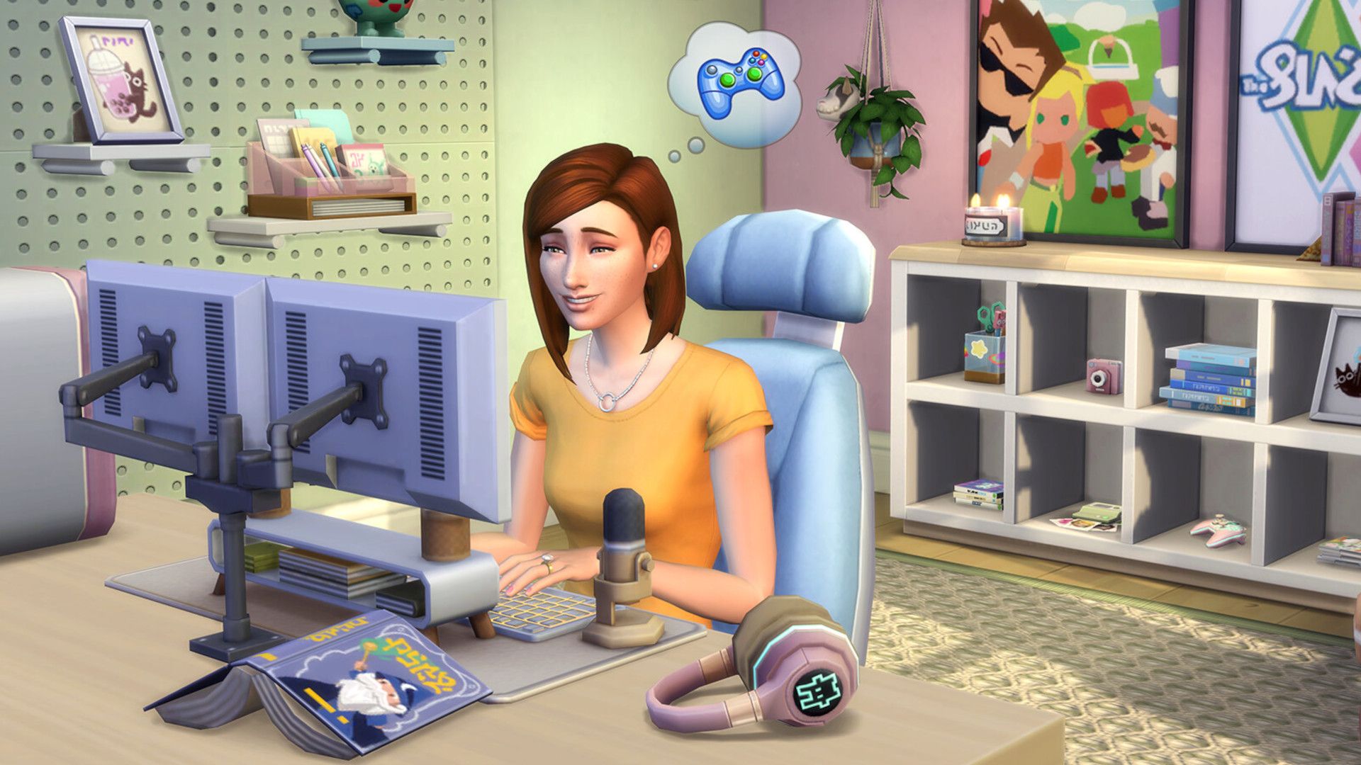 the sims 4 character thinking.