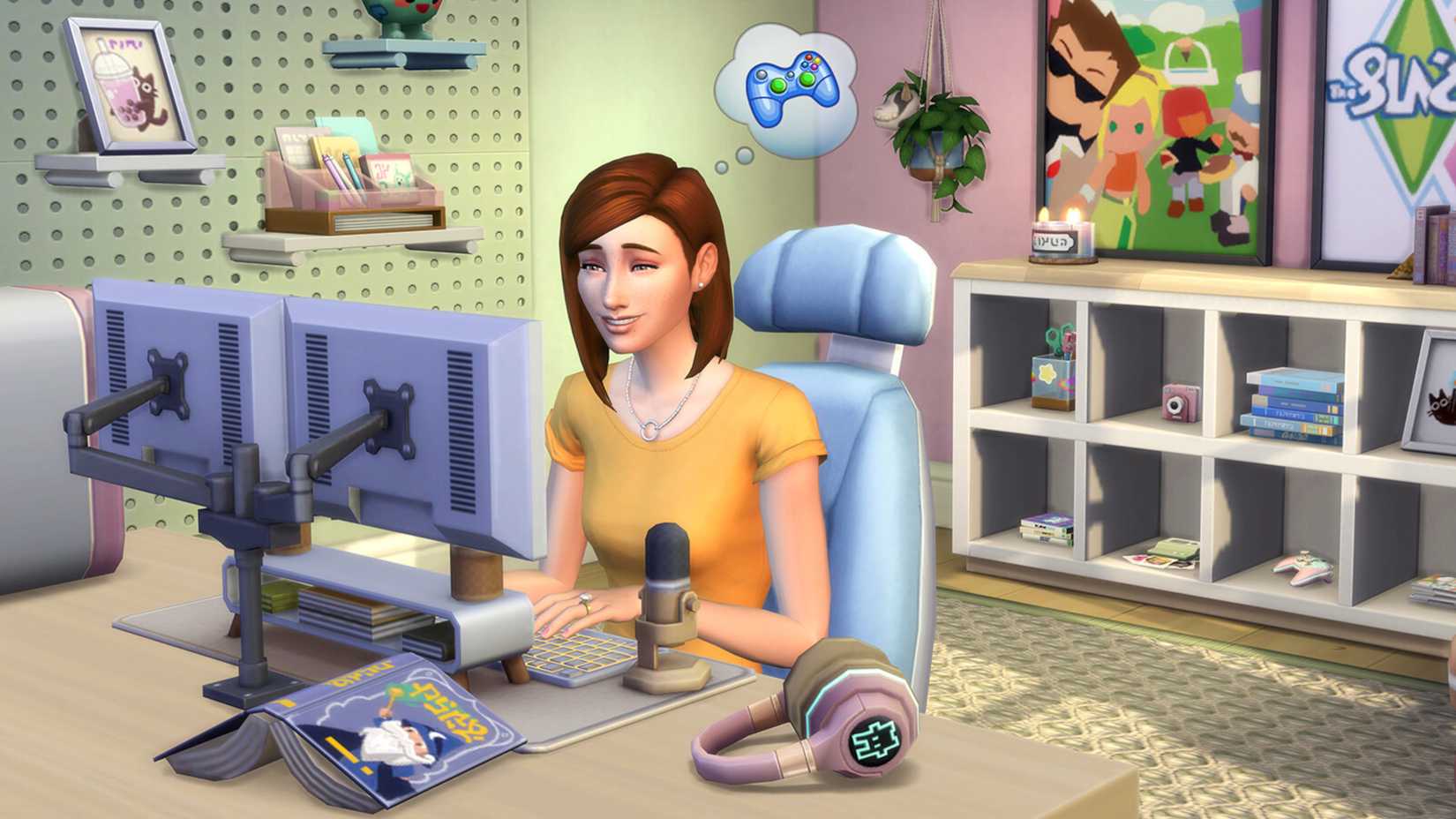 the sims 4 character thinking.