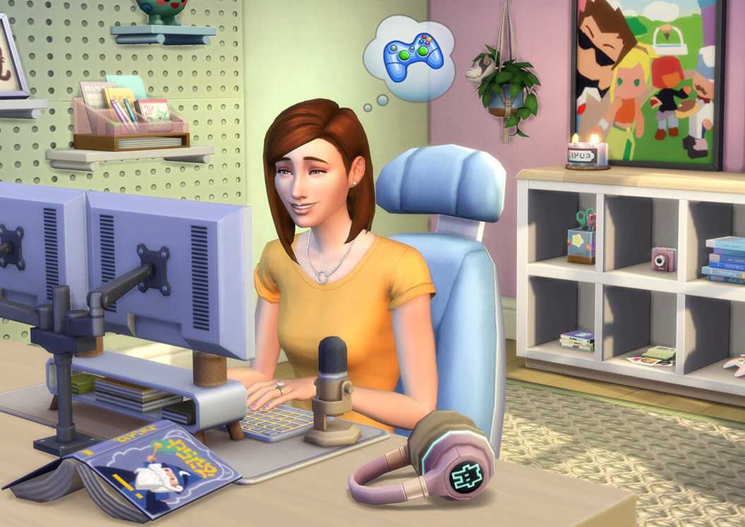 the sims 4 character thinking.