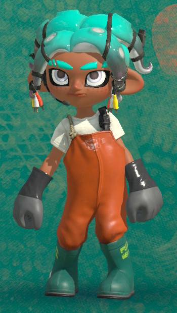The Splatoon series amiibo outfit in Splatoon Raiders.