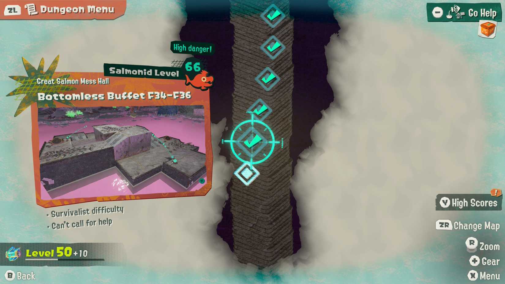 Starting the Bottomless Buffet in Splatoon Raiders.
