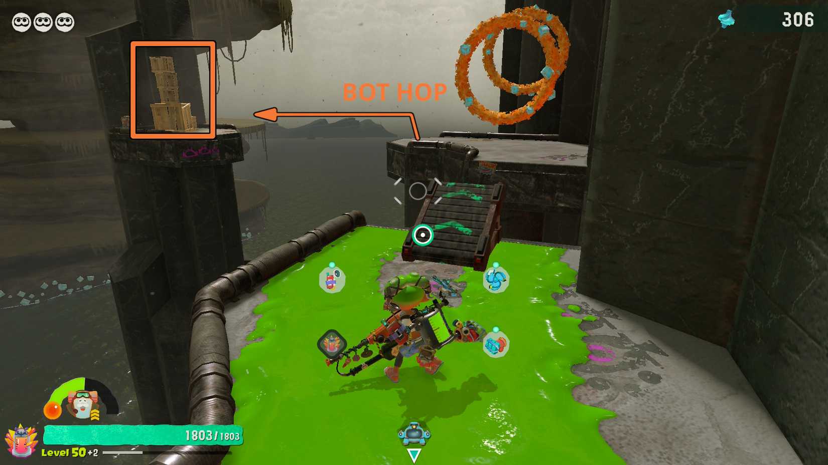The crate with the Fridda Trail Old Compass in Splatoon Raiders.