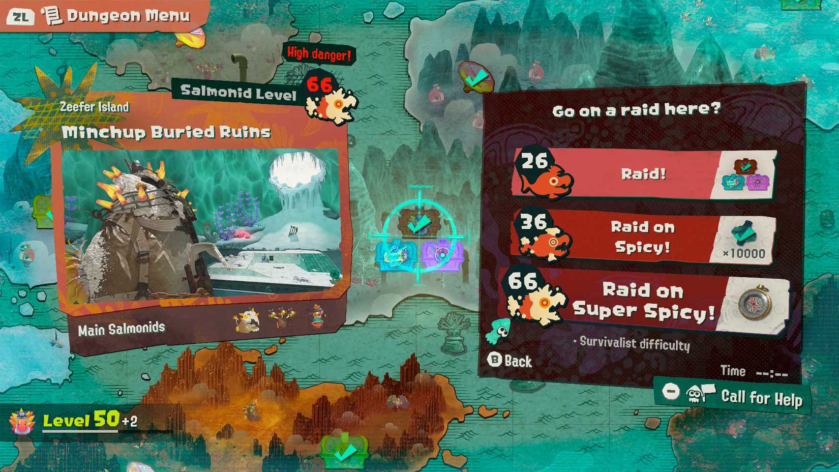 The Minchup Buried Ruins Old Compass reward in Splatoon Raiders.