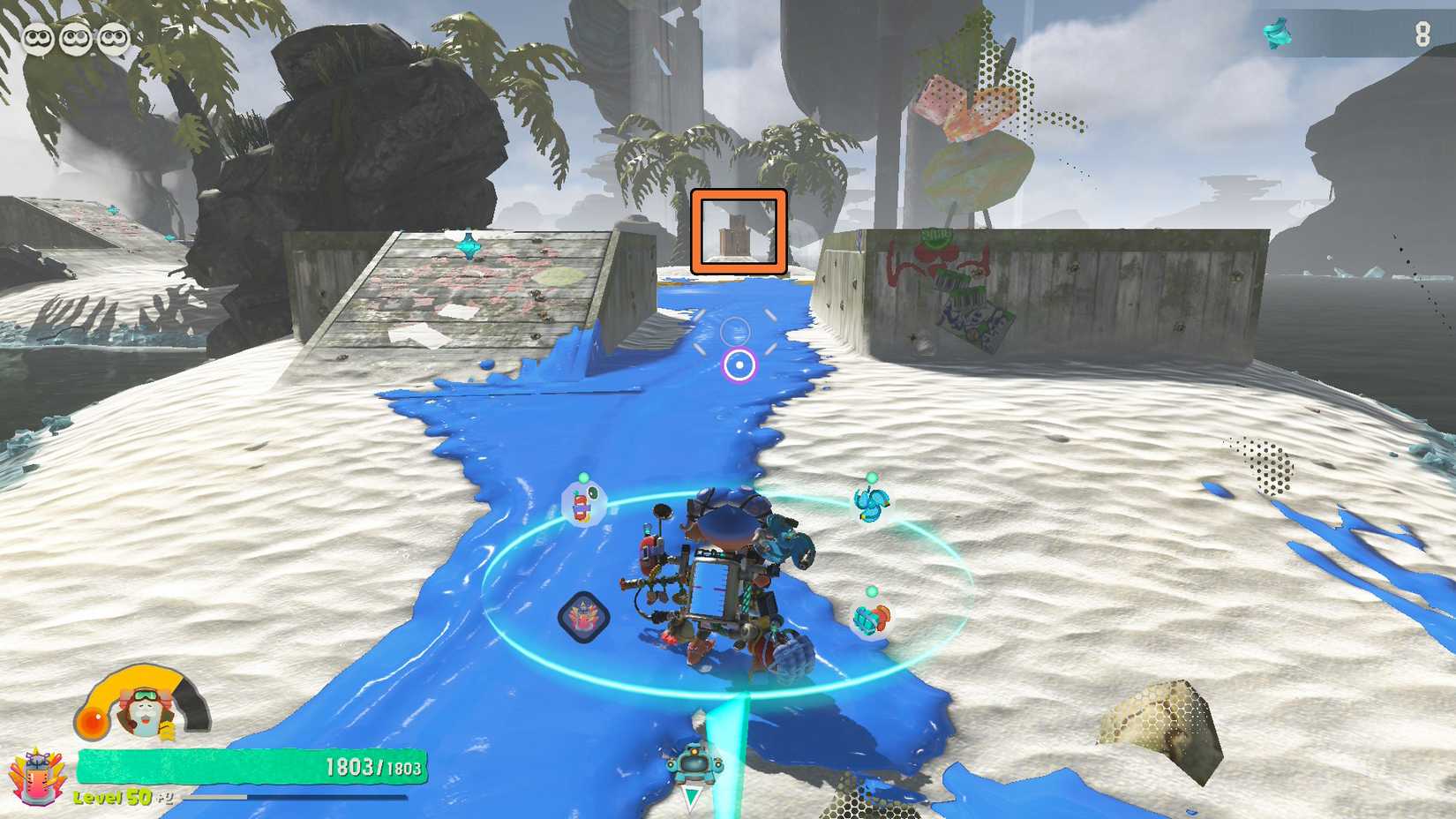 The crate with the Tumetto Rocks Old Compass in Splatoon Raiders.