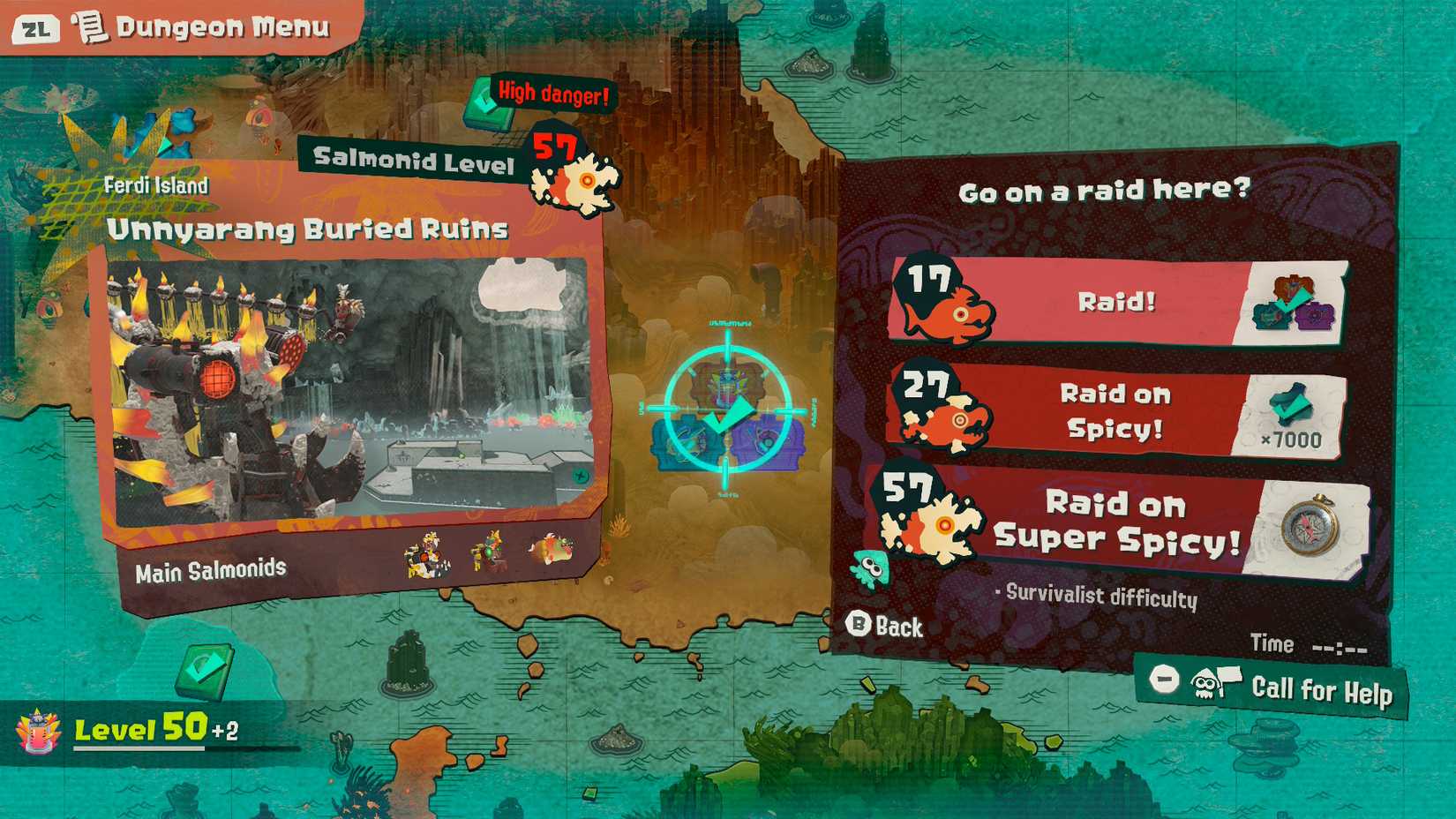 The Unnyarang Buried Ruins Old Compass reward in Splatoon Raiders.