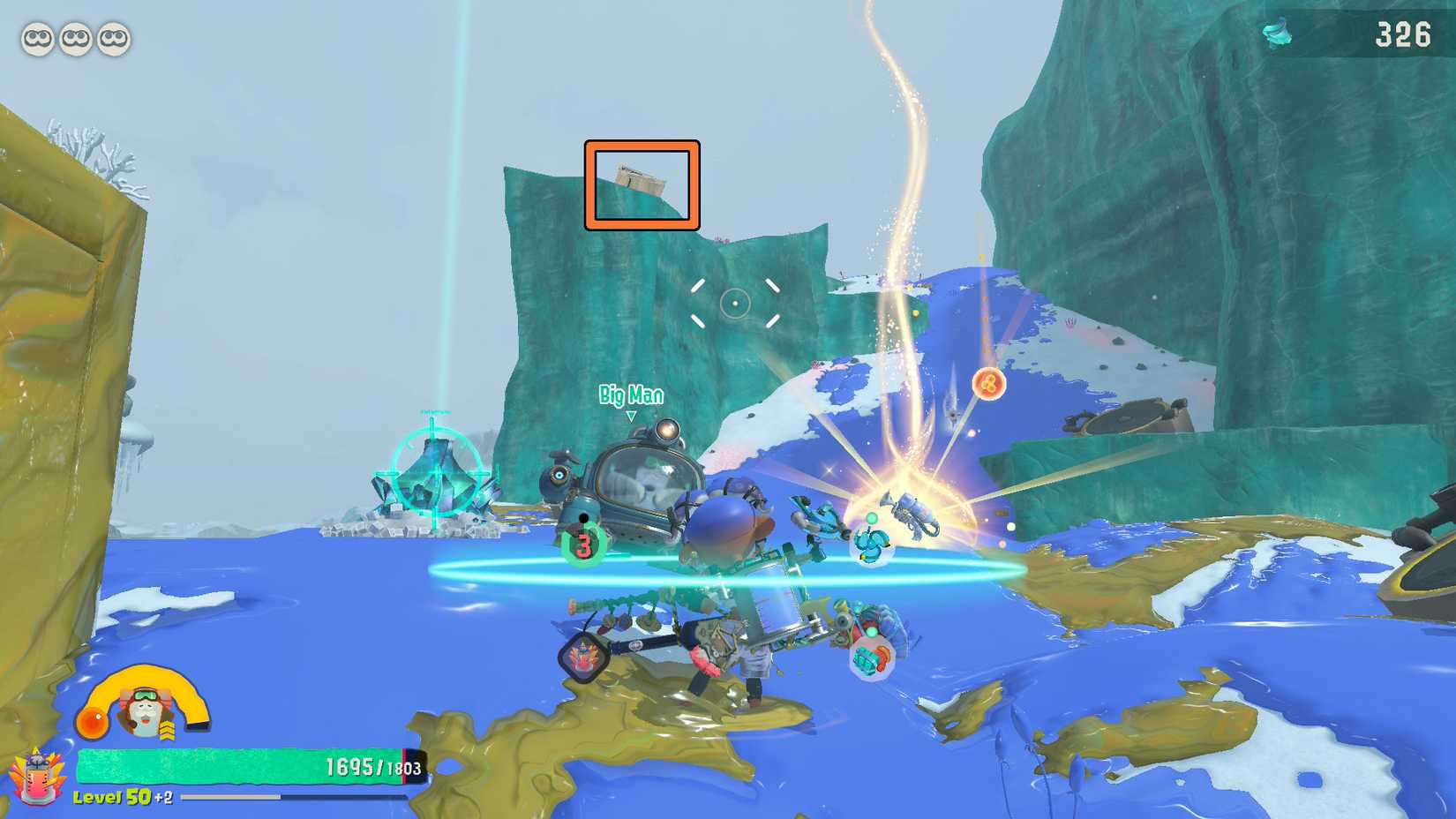 The crate with the Yillatay Icicles Old Compass in Splatoon Raiders.