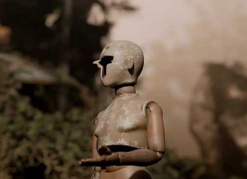 A doll in Steelkrill Studio's Where Dolls Hang